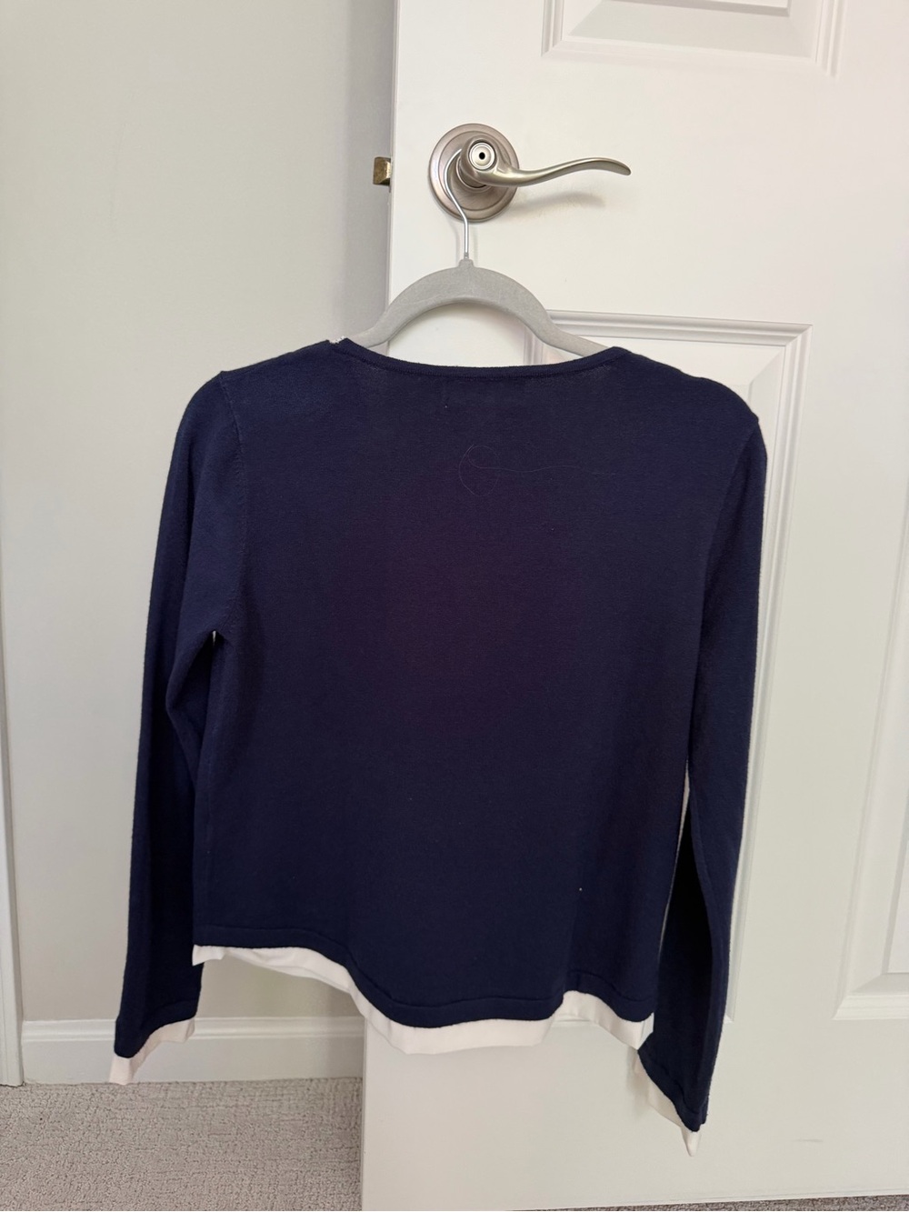 Pinch Navy Cardigan with White Trim - Picture 3 of 6